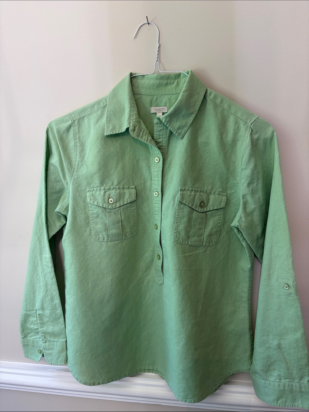 Talbots Light Green Women’s Button-Front Shirt